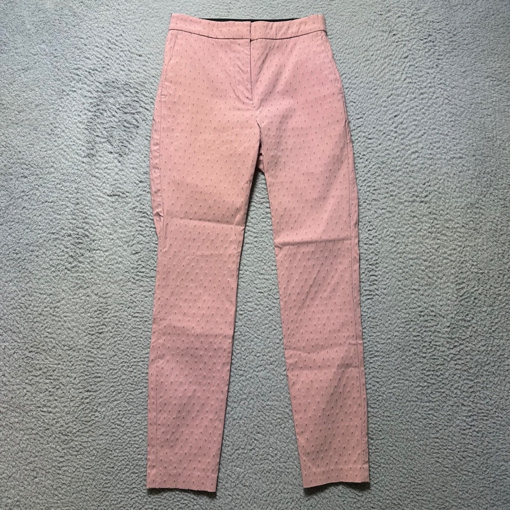 Zara Basic Blush Pink Tailored Slim Pants Elastic Waist Modern Chic Size XS‎